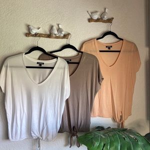 A Bundle of 3!!! Limited Express ~Tee-Shirts with a cute side knot~Apricot~XS~